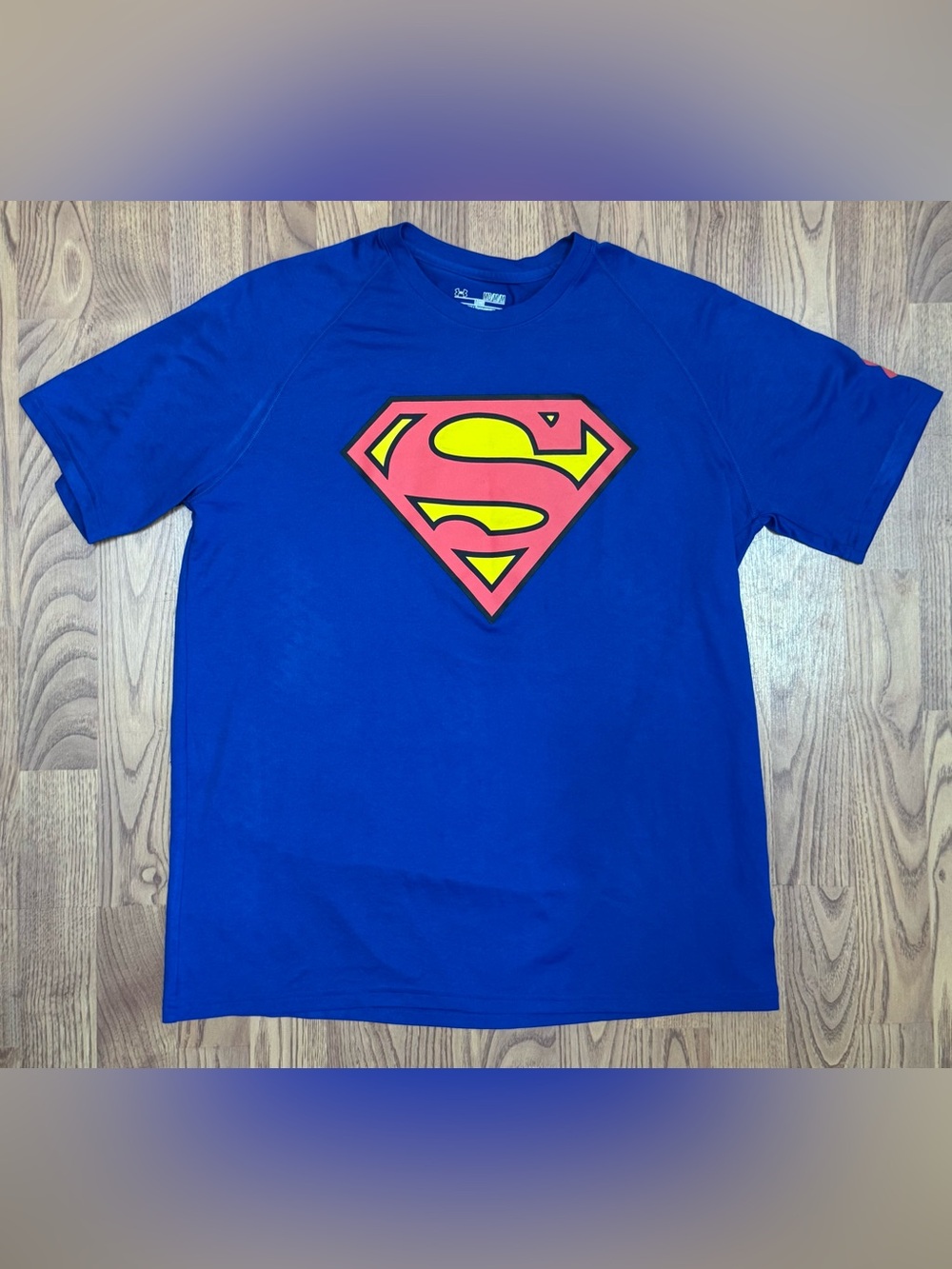 ❤️ Medium Men’s Superman Logo T‑Shirt Shirt Costume Blue Red Top (B18)